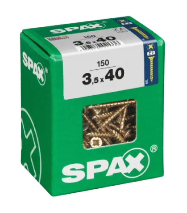 SPAX Universalschraube YELLOX, 3.5x40 mm, 150 Stück, 4081020350407